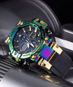 Men’s Dual Display Sporty Fitness Watch