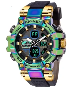 Men’s Dual Display Sporty Fitness Watch