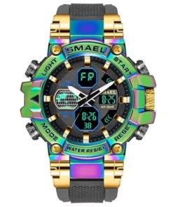 Men’s Dual Display Sporty Fitness Watch