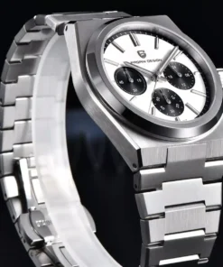 Quartz Sports Waterproof Watch with Sapphire Crystal & Stainless Steel Strap