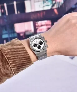 Quartz Sports Waterproof Watch with Sapphire Crystal & Stainless Steel Strap