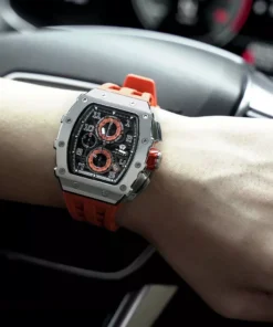 Luxury Sapphire Square Tonneau Men’s Watch