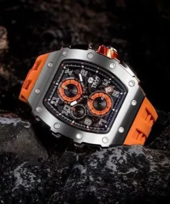 Luxury Sapphire Square Tonneau Men’s Watch