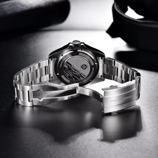 Elegant 42mm GMT Automatic Mechanical Watch with Sapphire Crystal - Image 5