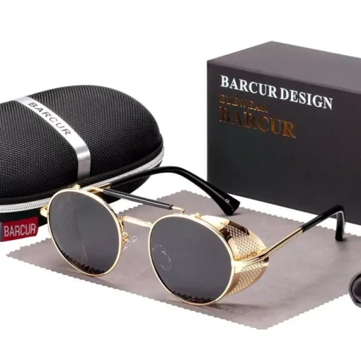 Steampunk Polarized Round Sunglasses - Image 3