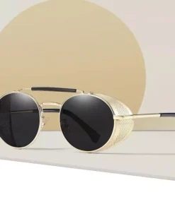 Steampunk Polarized Round Sunglasses