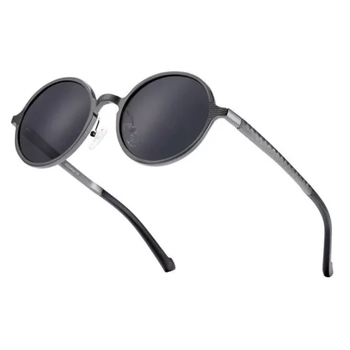 Lightweight Male Round Sunglasses - Image 2