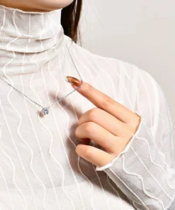 Elegant 1CT Moissanite Diamond Necklace