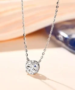 Elegant 1CT Moissanite Diamond Necklace