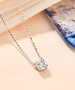 Elegant 1CT Moissanite Diamond Necklace