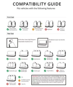 Universal Fashion Tire Trace Style Car Seat Cover Set