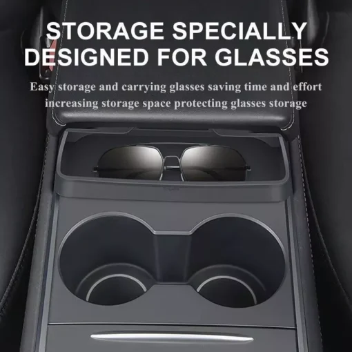 Central Control Armrest Glasses Case for Model 3/Y - Image 5