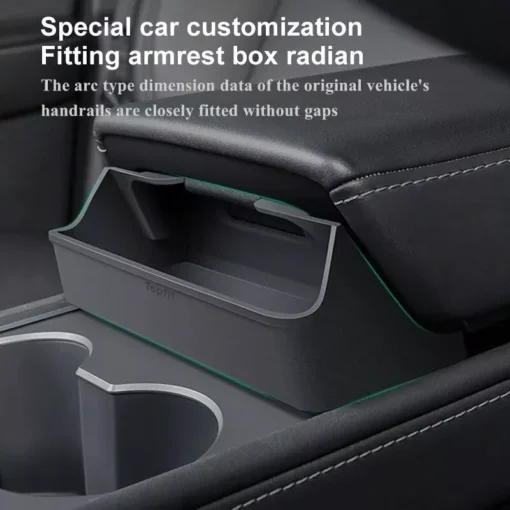 Central Control Armrest Glasses Case for Model 3/Y - Image 4