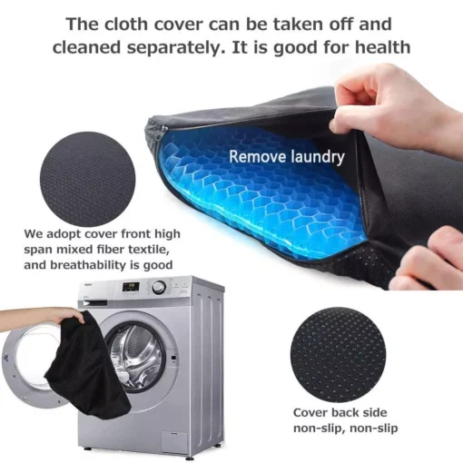 Breathable Gel Chair Cushion with Honeycomb Design - Image 3