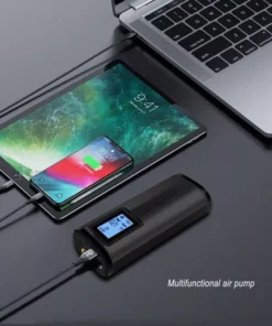 Dual Display Electric Tire Inflator with Power Bank