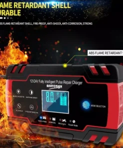 Smart LCD Display 12V-24V 8A Automatic Car Battery Charger