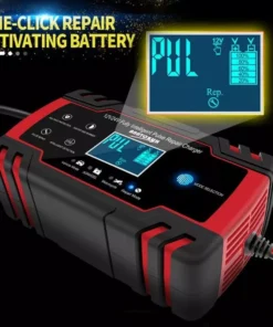 Smart LCD Display 12V-24V 8A Automatic Car Battery Charger