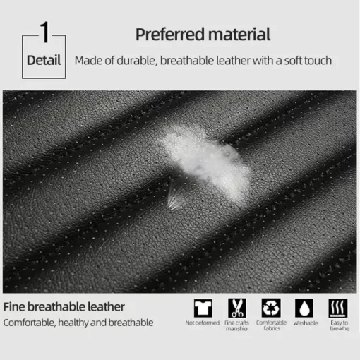 Universal Fit Luxury PU Leather Car Seat Covers - Image 4