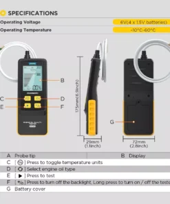 Advanced Engine Oil Quality and Temperature Tester for Gasoline and Diesel Cars