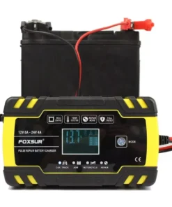 Smart 12V 24V 8A Digital Automatic Battery Charger with Pulse Repair & LCD Display