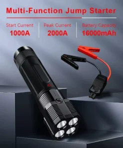 Ultimate 6-in-1 Car Jump Starter & Portable Power Bank with LED Flashlight and SOS Features