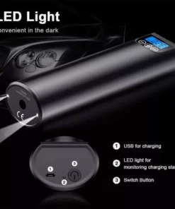 Portable 12V 150PSI Electric Air Pump with LCD Display