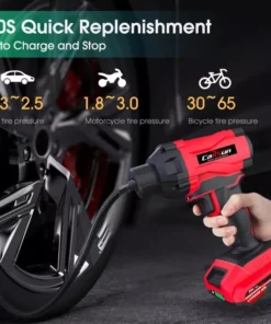 Portable Digital Tire Inflator – Handheld, Wireless, Rechargeable Air Compressor