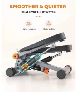 Compact High-Capacity Mini Stair Stepper with Resistance Bands for Core Cardio Training