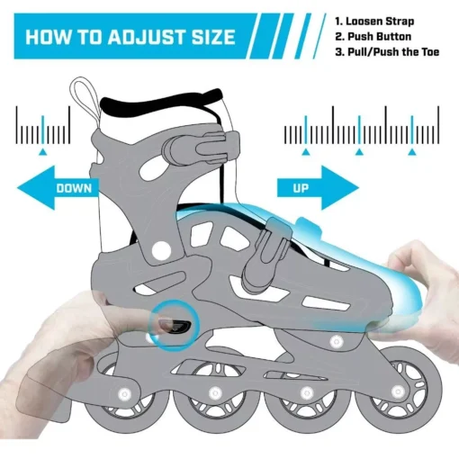 V-Tech 500 Adjustable Inline Skates for Men - Image 6