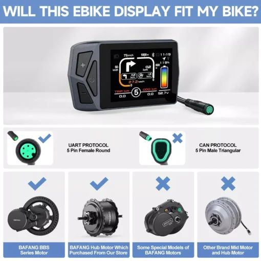 Bluetooth Electric Bike Display EKD01 with Navigation & Speedometer - Image 6