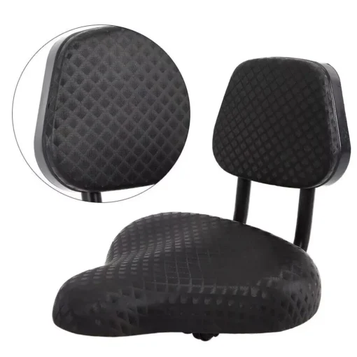 Comfort Plus Faux Leather Bike Saddle with Backrest - Image 4