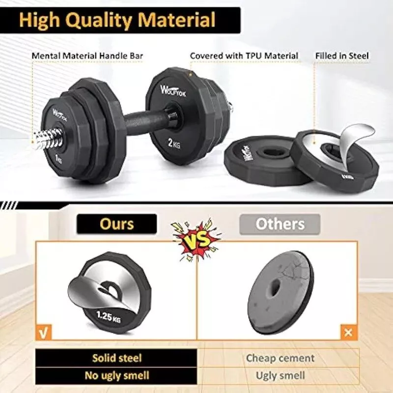 66 LBS Adjustable Cast Iron Dumbbell Set