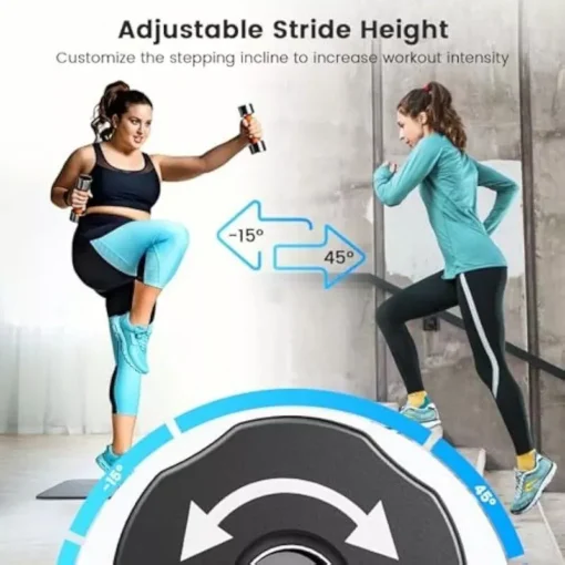 Compact Hydraulic Mini Stepper with Resistance Bands - Image 4