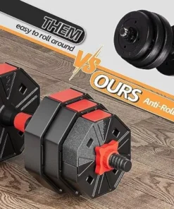 3-in-1 Adjustable Dumbbell and Barbell Set