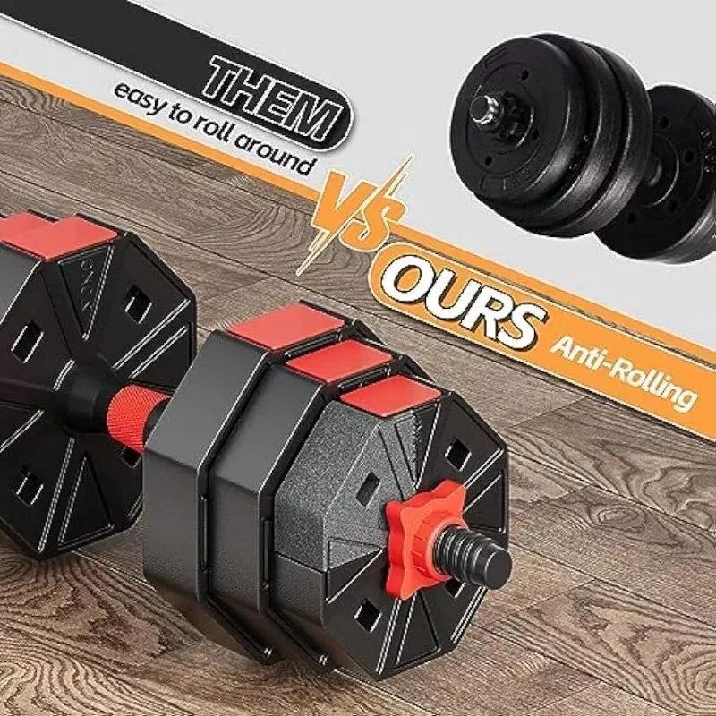 3-in-1 Adjustable Dumbbell and Barbell Set