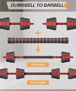 3-in-1 Adjustable Dumbbell and Barbell Set