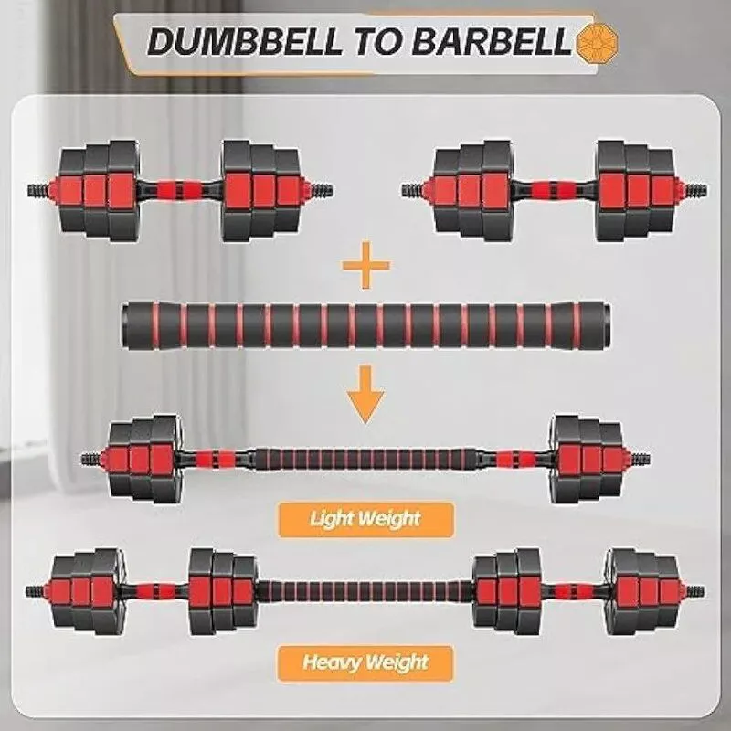 3-in-1 Adjustable Dumbbell and Barbell Set