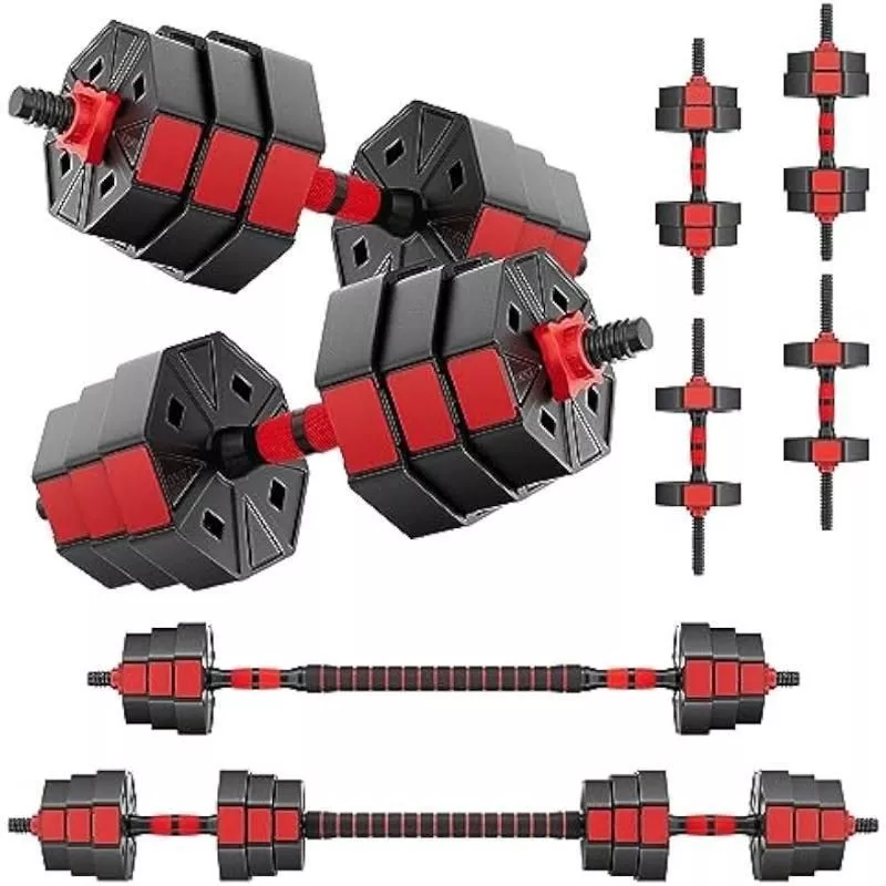 3-in-1 Adjustable Dumbbell and Barbell Set