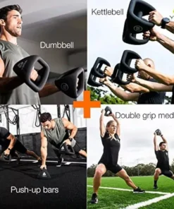 3-in-1 Kettlebell, Dumbbell, and Push-Up Bar
