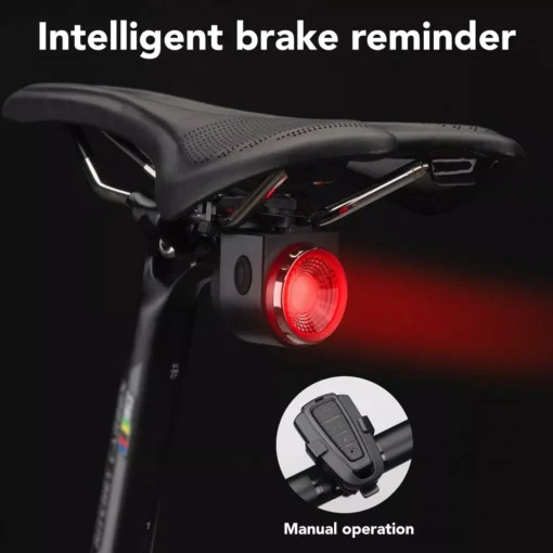 Wireless LED Bicycle Rear Light with Alarm and Brake Indicator - Image 3