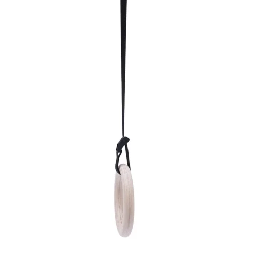 Double Circle Wood Gymnastics Rings with Quick Adjust Straps - Image 4