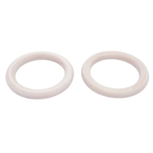 Double Circle Wood Gymnastics Rings with Quick Adjust Straps - Image 5