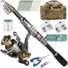 Ultimate Fishing Kit: 7ft Telescopic Carbon Fiber Rod, Spinning Reel, and Full Accessory Set