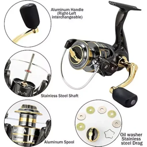 Ultimate Fishing Kit: 7ft Telescopic Carbon Fiber Rod, Spinning Reel, and Full Accessory Set - Image 3