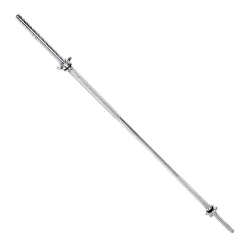 6-Foot Solid Steel Standard Barbell with Threaded Ends - Image 2