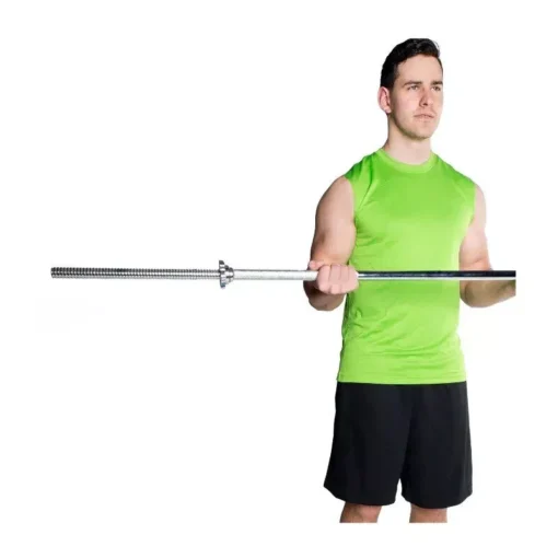 6-Foot Solid Steel Standard Barbell with Threaded Ends - Image 6