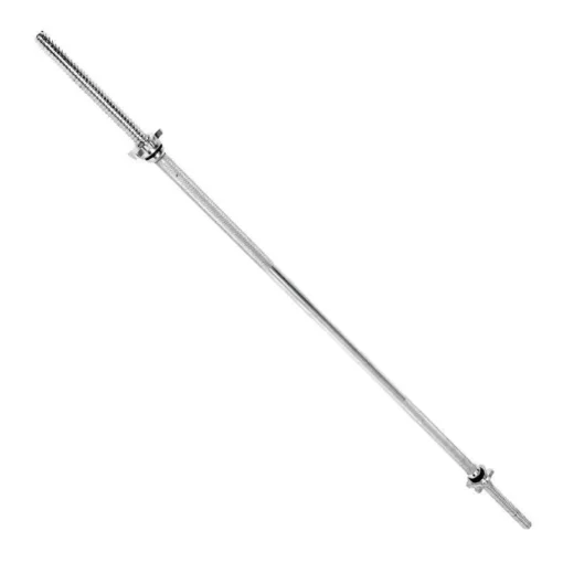 6-Foot Solid Steel Standard Barbell with Threaded Ends