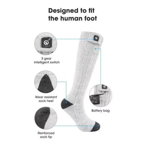 Rechargeable Heated Thermal Socks - Image 3