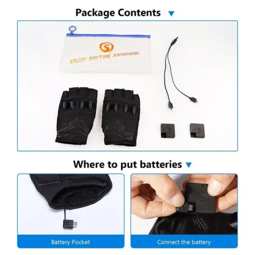 LED Flashlight Breathable Half-Finger Fishing & Cycling Gloves - Image 4