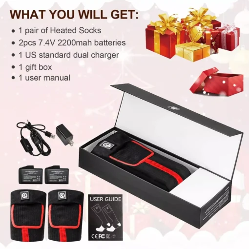 Rechargeable Thermal Ski Socks with 3-Zone Heating - Image 5
